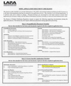 MMFL Application Checklist