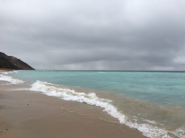 photograph of the Lake Michigan shore