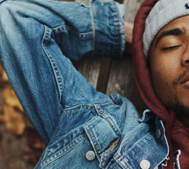 a young man who is using cannabis for sleep