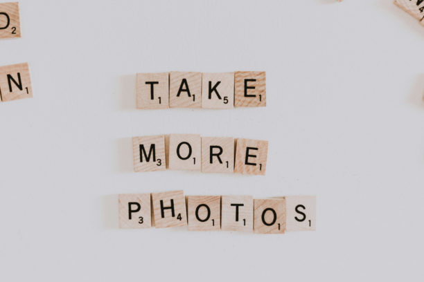 scrabble tiles that say take more photos: for your cannabis business website