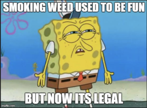 marijuana meme featuring sponge bob squarepants